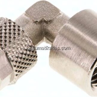Winkel-Aufschraubverschraubung G 1/4"-8x6mm, Messing vernickelt