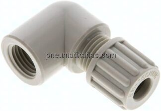 Winkel-Aufschraubverschraubung G 1/4"-8x6mm, Polypropylen
