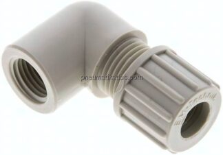 Winkel-Aufschraubverschraubung G 1/4"-10x8mm, Polypropylen