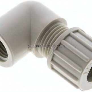 Winkel-Aufschraubverschraubung G 1/4"-10x8mm, Polypropylen
