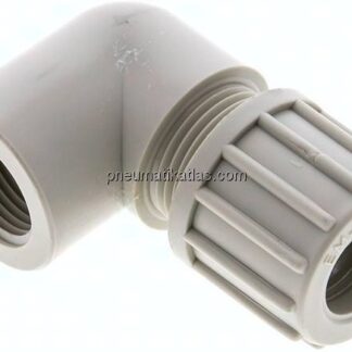 Winkel-Aufschraubverschraubung G 3/8"-14x12mm, Polypropylen