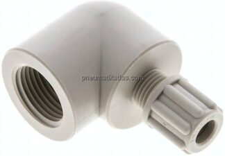 Winkel-Aufschraubverschraubung G 3/8"-6x4mm, Polypropylen