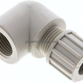 Winkel-Aufschraubverschraubung G 3/8"-10x8mm, Polypropylen