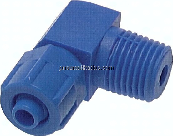 Winkel-Verschraubung R 1/4"-6x4mm, Kunststoff (POM)