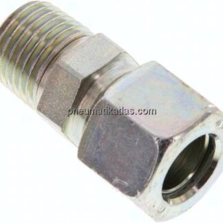 Gerade Schneidringverschr. R 1/4"-10 LL (M14x1), Stahl verzinkt