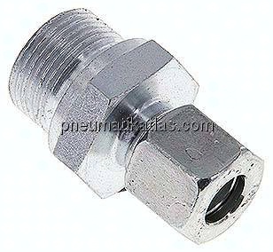 Gerade Schneidringverschr. M 22x1,5-10 L (M16x1,5), Stahl verzinkt