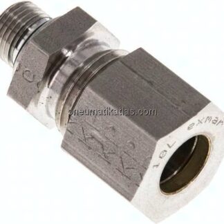 Gerade Schneidringverschr. G 1/8"-10 L (M16x1,5), Klemmring 1.4571 (NC)