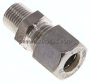 Gerade Schneidringverschr. R 1/4"-10 L (M16x1,5), Klemmring 1.4571 (NC)