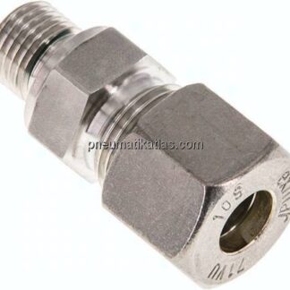 Gerade Schneidringverschr. G 1/4"-10 S (M18x1,5), Klemmring 1.4571 (NC)