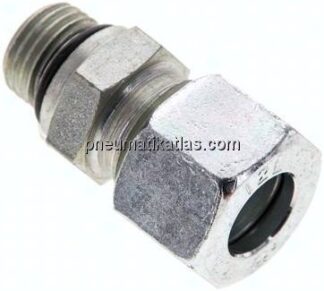 Gerade Schneidringverschr. UNF 9/16"-18-12 L (M18x1,5), Stahl verzinkt