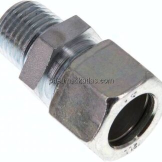 Gerade Schneidringverschr. R 1/4"-12 LL (M16x1), Stahl verzinkt