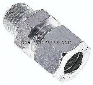 Gerade Schneidringverschr. M 16x1,5-12 L (M18x1,5), Stahl verzinkt