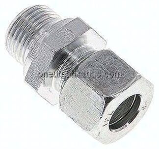 Gerade Schneidringverschr. M 18x1,5-12 L (M18x1,5), Stahl verzinkt