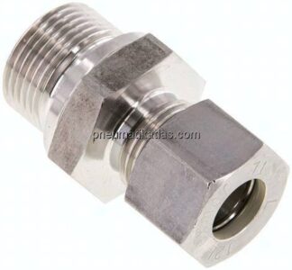 Gerade Schneidringverschr. M 22x1,5-12 L (M18x1,5), Klemmring 1.4571 (NC)