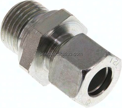 Gerade Schneidringverschr. G 1/2"-12 L (M18x1,5), Stahl verzinkt