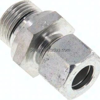 Gerade Schneidringverschr. G 1/2"-12 L (M18x1,5), Stahl verzinkt