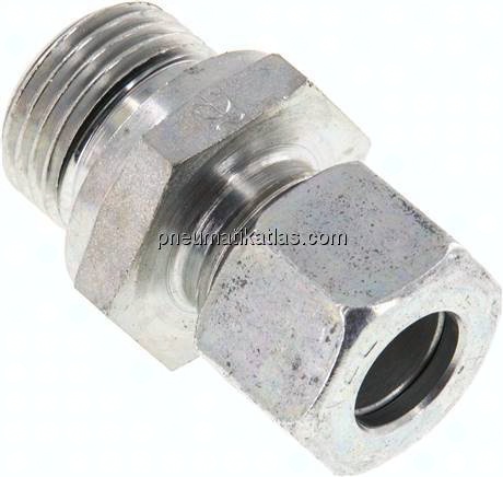 Gerade Schneidringverschr. G 1/2"-12 L (M18x1,5), Stahl verzinkt