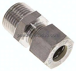 Gerade Schneidringverschr. R 1/2"-12 L (M18x1,5), Klemmring 1.4571 (NC)