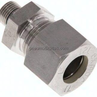 Gerade Schneidringverschr. G 1/8"-12 L (M18x1,5), Klemmring 1.4571 (NC)