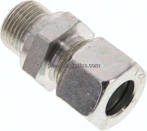 Gerade Schneidringverschr. G 3/8"-12 L (M18x1,5), Stahl verzinkt