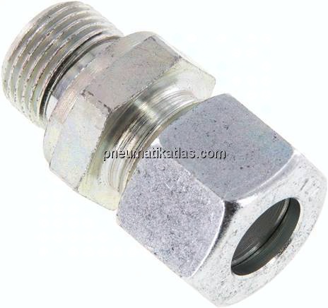 Gerade Schneidringverschr. G 3/8"-12 L (M18x1,5), Stahl verzinkt