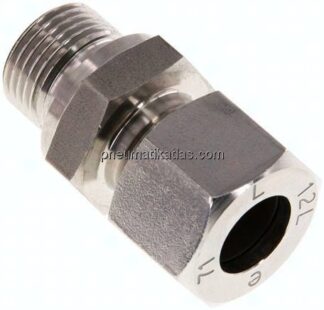 Gerade Schneidringverschr. G 3/8"-12 L (M18x1,5), 1.4571