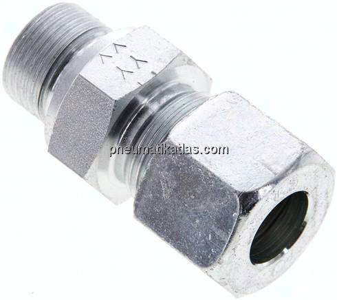 Gerade Schneidringverschr. M 20x1,5-14 S (M22x1,5), Stahl verzinkt