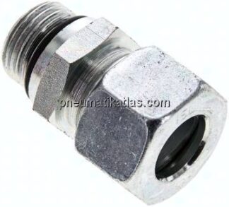 Gerade Schneidringverschr. UNF 3/4"-16-15 L (M22x1,5), Stahl verzinkt