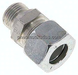 Gerade Schneidringverschr. M 18x1,5-15 L (M22x1,5), Stahl verzinkt