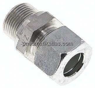 Gerade Schneidringverschr. M 22x1,5-15 L (M22x1,5), Stahl verzinkt