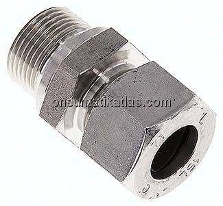 Gerade Schneidringverschr. M 22x1,5-15 L (M22x1,5), 1.4571