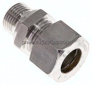 Gerade Schneidringverschr. M 18x1,5-15 L (M22x1,5), Klemmring 1.4571 (NC)