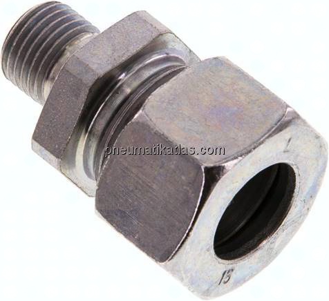 Gerade Schneidringverschr. G 1/4"-15 L (M22x1,5), Stahl verzinkt