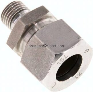 Gerade Schneidringverschr. G 1/4"-15 L (M22x1,5), 1.4571