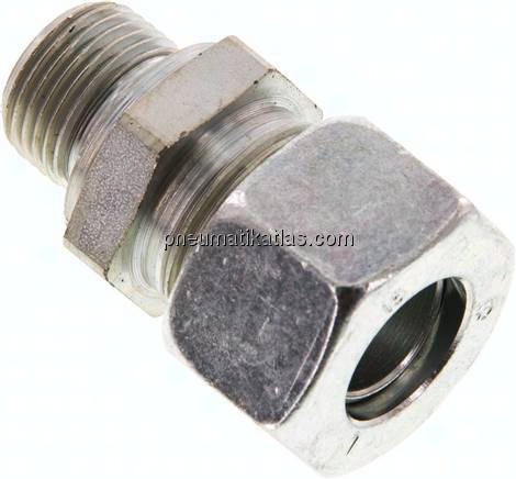 Gerade Schneidringverschr. G 3/8"-15 L (M22x1,5), Stahl verzinkt