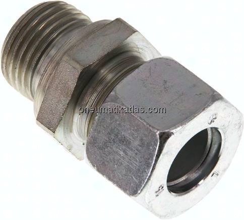 Gerade Schneidringverschr. G 1/2"-15 L (M22x1,5), Stahl verzinkt