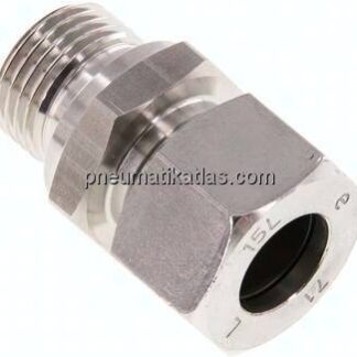 Gerade Schneidringverschr. G 1/2"-15 L (M22x1,5), 1.4571