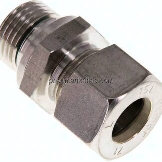 Gerade Schneidringverschr. G 1/2"-15 L (M22x1,5), Klemmring 1.4571 (NC)