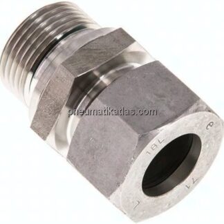 Gerade Schneidringverschr. G 3/4"-18 L (M26x1,5), 1.4571