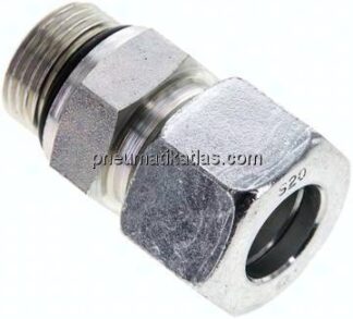 Gerade Schneidringverschr. UN 1-1/16"-12-20 S (M30x2), Stahl verzinkt