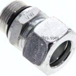 Gerade Schneidringverschr. UN 1-1/16"-12-22 L (M30x2), Stahl verzinkt