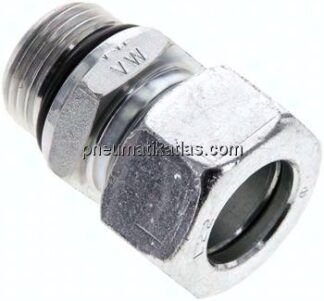 Gerade Schneidringverschr. UN 1-1/16"-12-22 L (M30x2), Stahl verzinkt