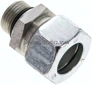 Gerade Schneidringverschr. UNF 7/8"-14-22 L (M30x2), Stahl verzinkt
