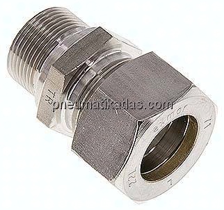 Gerade Schneidringverschr. M 26x1,5-22 L (M30x2), Klemmring 1.4571 (NC)