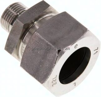 Gerade Schneidringverschr. G 3/8"-22 L (M30x2), 1.4571