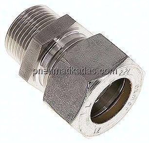 Gerade Schneidringverschr. R 3/4"-22 L (M30x2), Klemmring 1.4571 (NC)