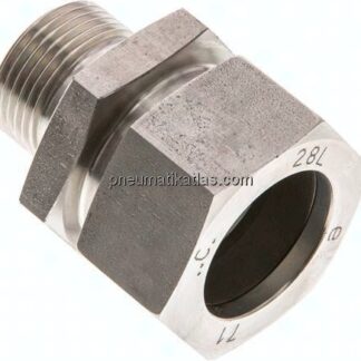 Gerade Schneidringverschr. G 3/4"-28 L (M36x2), 1.4571
