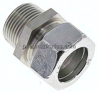 Gerade Schneidringverschr. R 1"-28 L (M36x2), Stahl verzinkt