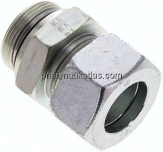 Gerade Schneidringverschr. UN 1-5/8"-12-30 S (M42x2), Stahl verzinkt