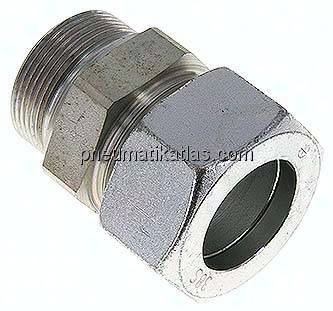 Gerade Schneidringverschr. R 1-1/2"-38 S (M52x2), Stahl verzinkt